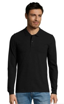 POLO ALG.180g NEGRO M/L T-4XL (02087)