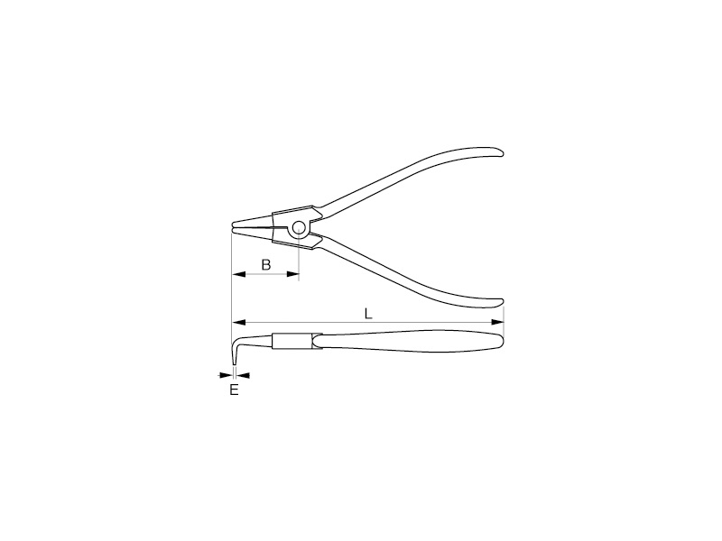 ALICATE SEEGER EXTERIOR CURVO 40-100