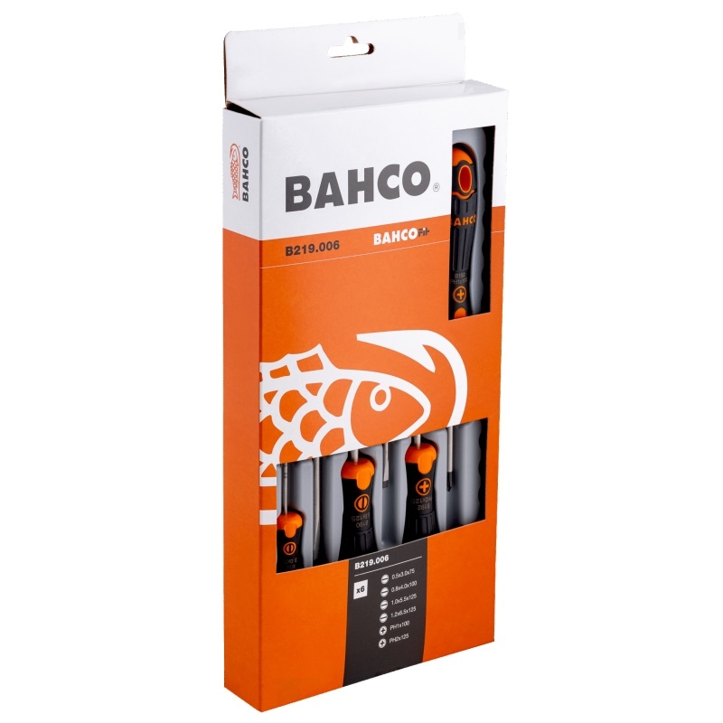JUEGO DESTORNILLADORES BAHCOFIT 6 PIEZAS