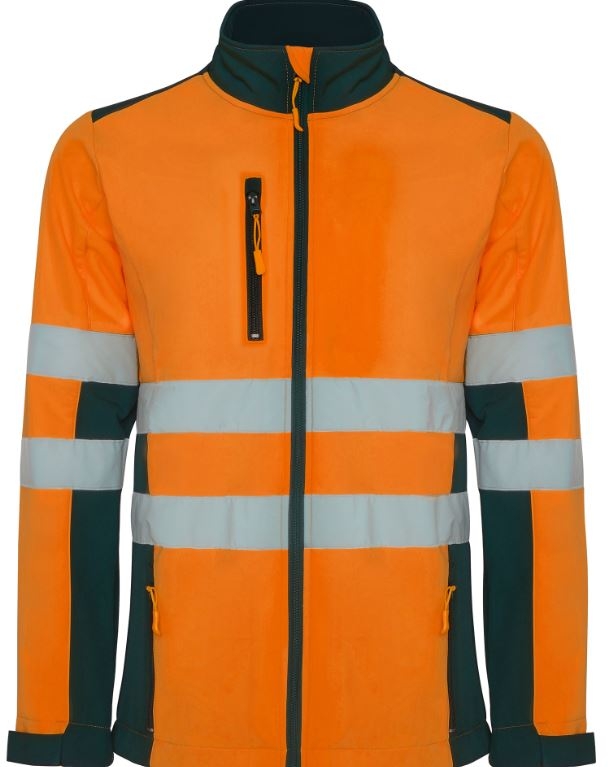 CHAQUETA SOFTSHELL AV NARANJA/MARINO T-M