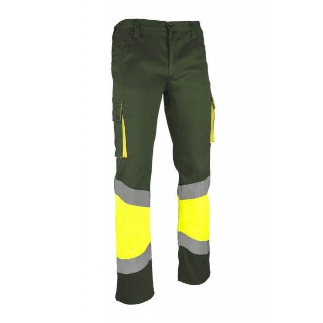 PANTALON 64%POL 33%ALG 3%SPA AV AM/VERDE