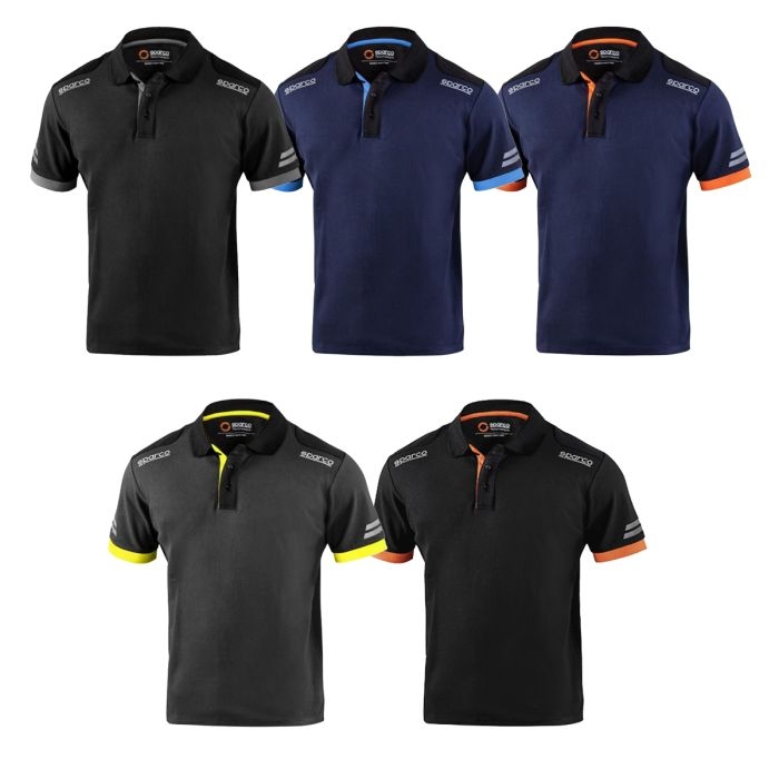 POLO MC TOLEDO BLACK-ORANGE T-XL (02415N