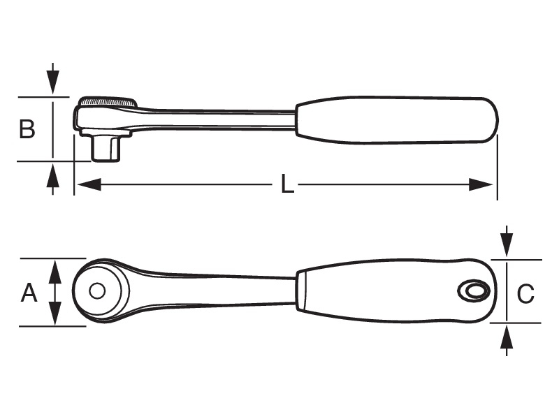 CARRACA 1/2" REVERSIBLE REDONDA (125501)