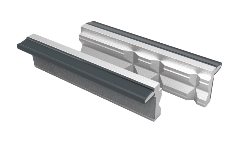 PAR DE MORDAZAS DE ALUMINIO DOBLE RANURA