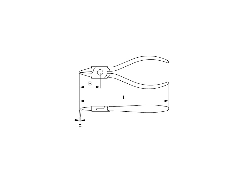 ALICATE CURVO PARA ANILLOS INTERIORES, 4
