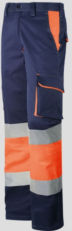 PANTALON 64%POL 34%ALG AV NARANJA/MARINO