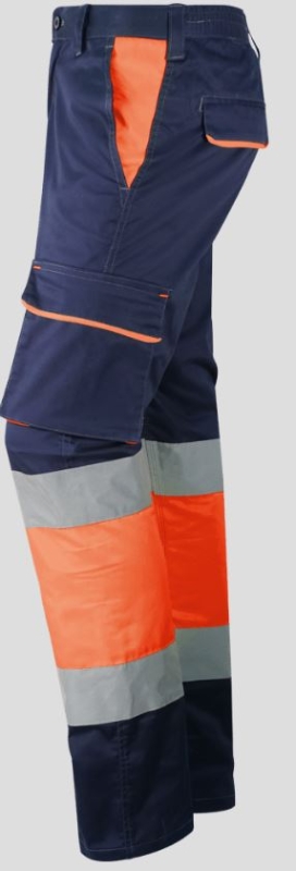 PANTALON 64%POL 34%ALG AV NARANJA/MARINO