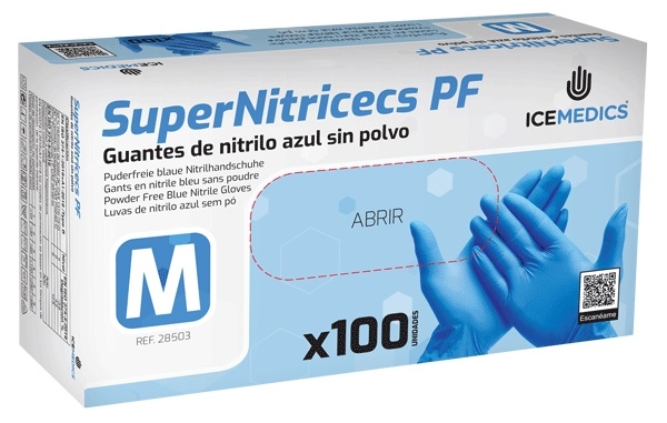 CAJA 100U GUANTE DESECHABLE NITRILO  AZU