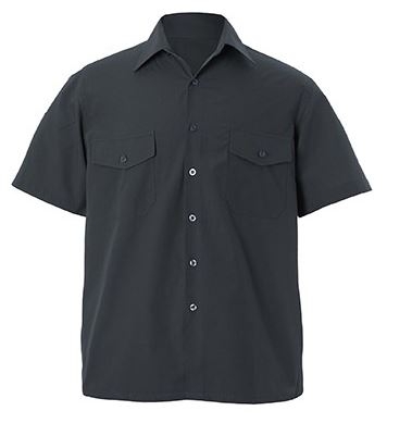 CAMISA MANGA CORTA TERGAL GRIS 2 BOLSILL