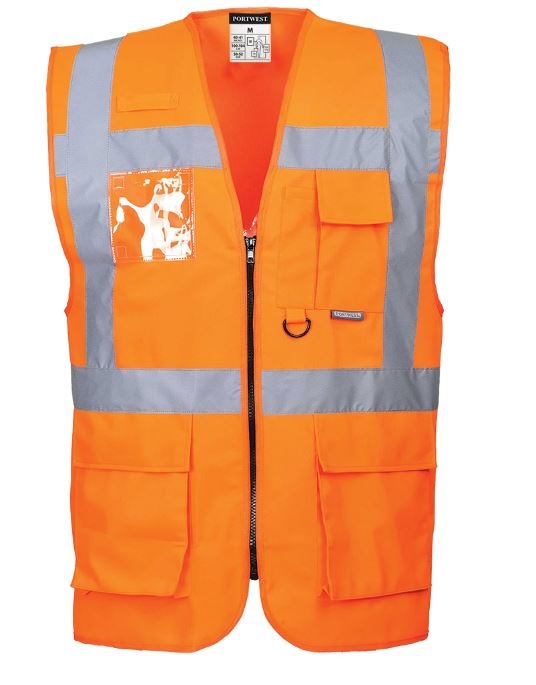 CHALECO AV NARANJA CREMALLERA T-S (S476)