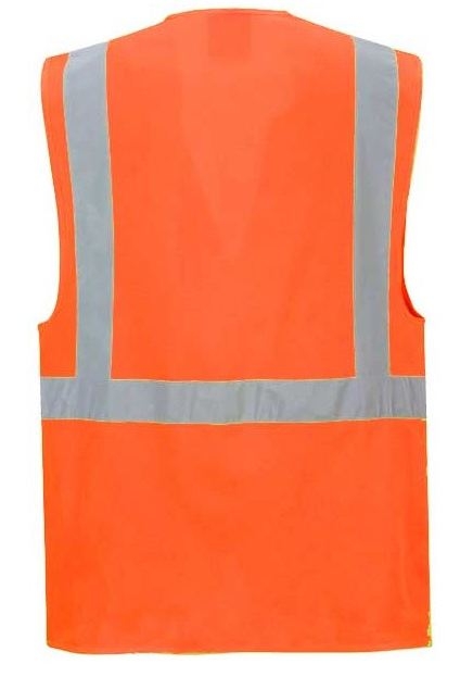 CHALECO AV NARANJA CREMALLERA T-M (S476)