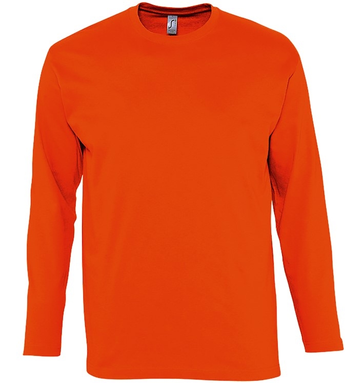 CAMISETA MANGA LARGA ALGODÓN NARANJA (SO