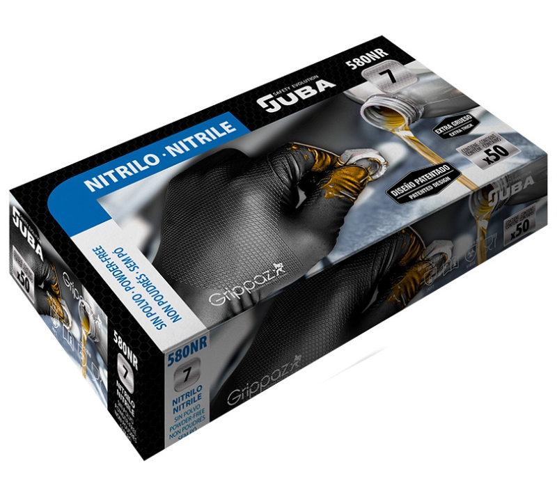 CAJA 50u.GUANTE DESECHABLE NITRILO NEGRO