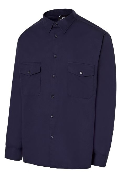 CAMISA MANGA LARGA ALGODON MARINO 2 BOLS