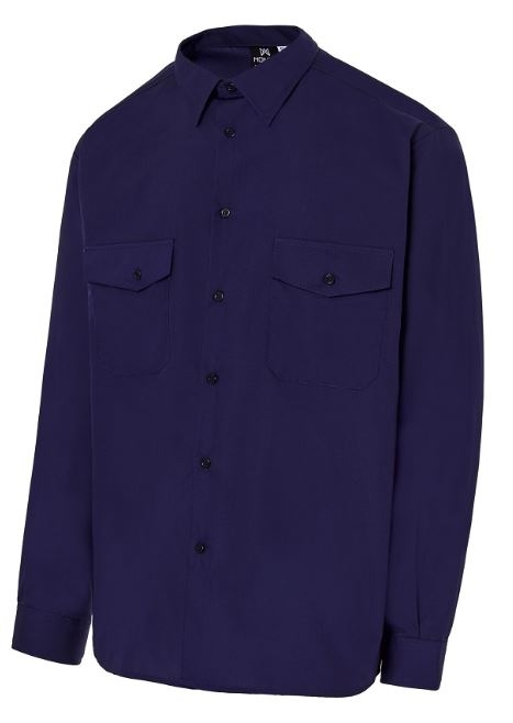 CAMISA MANGA LARGA TERGAL MARINO 2 BOLSI