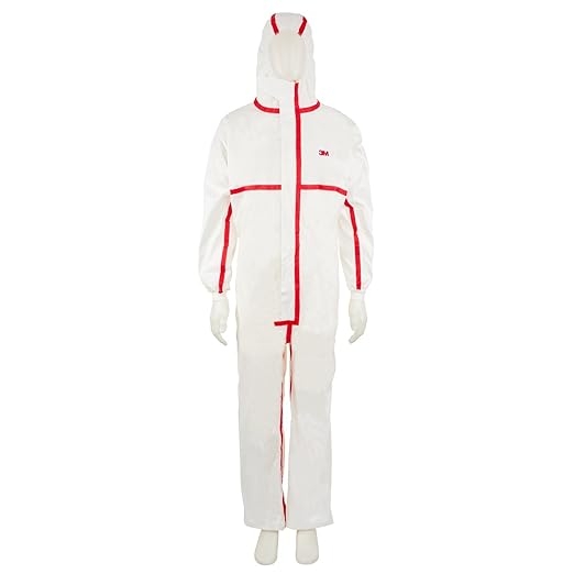 BUZO DESECHABLE PE BLANCO/ROJO 4/5/6 (P4