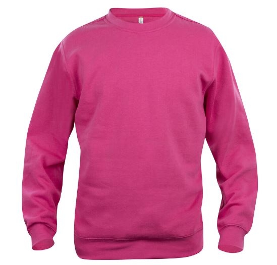 SUDADERA BASICA C/RED.CEREZA CHICLE T-XS