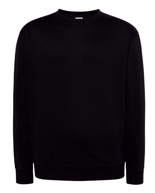 SUDADERA C/REDONDO SIN AFELPADO NEGRO T-