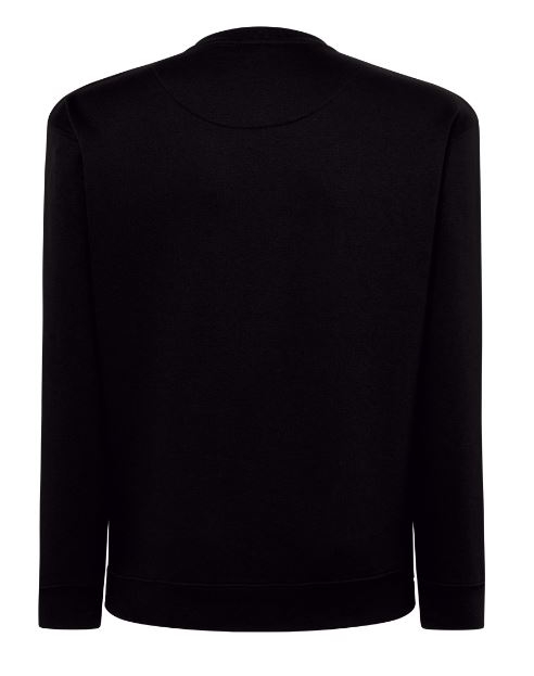 SUDADERA C/REDONDO SIN AFELPADO NEGRO T-