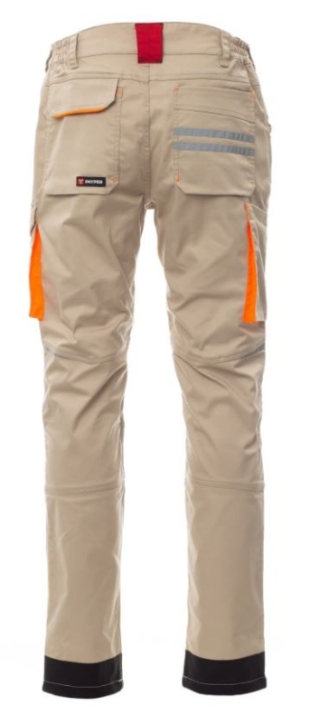 PANTALON TERGAL BEIGE/NEGRO ELASTANO T-4