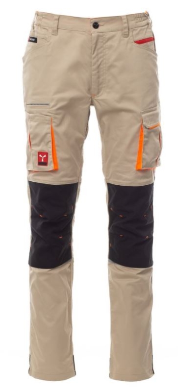 PANTALON TERGAL BEIGE/NEGRO ELASTANO T-4