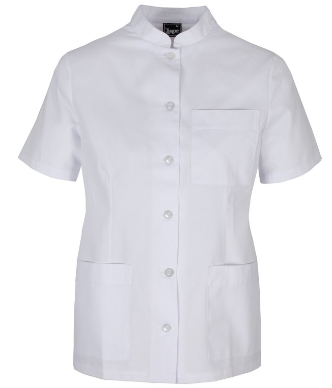 CASACA MANGA CORTA  BLANCA MUJER CUELLO 