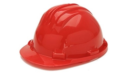  CASCO ROJO  HDPE SIN VENT RULETA (5RG)