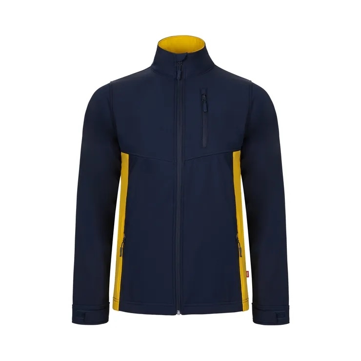 CHAQUETA SOFTSHELL MARINO/AMARILLO T-3XL