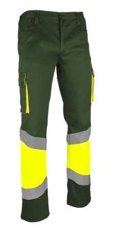 PANTALON AV AMARILLO/VERDE OSCURO FORRAD