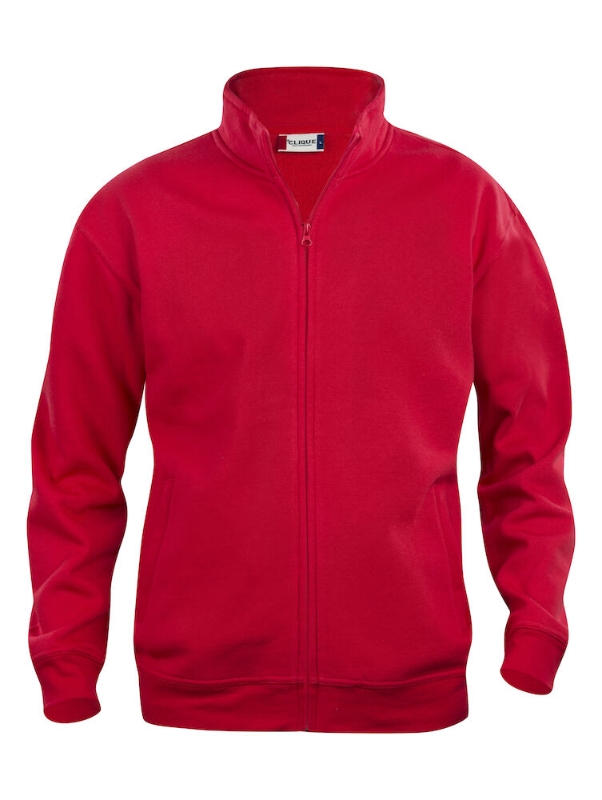 SUDADERA 65%POL 35%ALG. CREMALLERA ROJO 