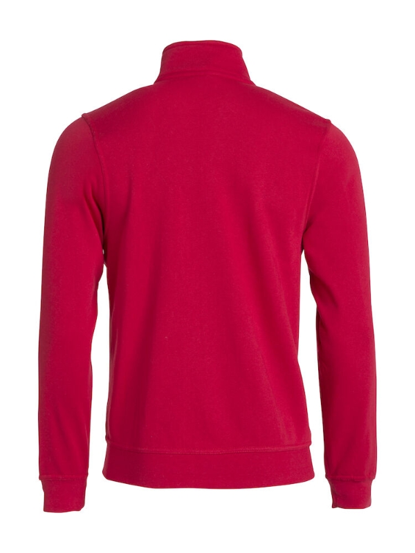 SUDADERA 65%POL 35%ALG. CREMALLERA ROJO 