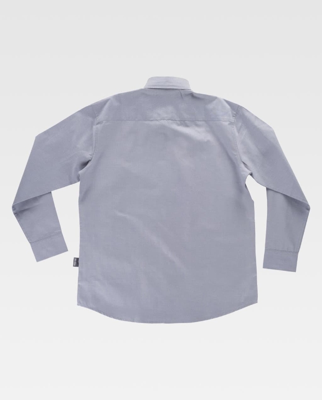 CAMISA OXFORD ALG/POL GRIS CLARO M/L T-S
