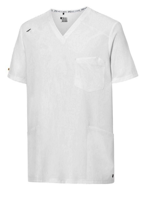 CASACA M/C SANITARIA CUELLO V  BLANCO, M