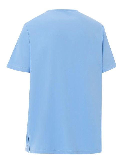 CASACA M/C SANITARIA CUELLO V  AZUL CIEL
