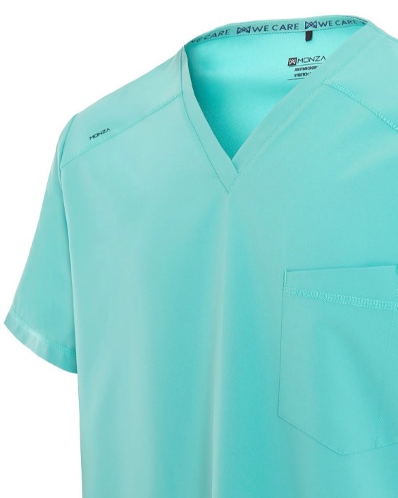CASACA M/C SANITARIA CUELLO V  VERDE CLA