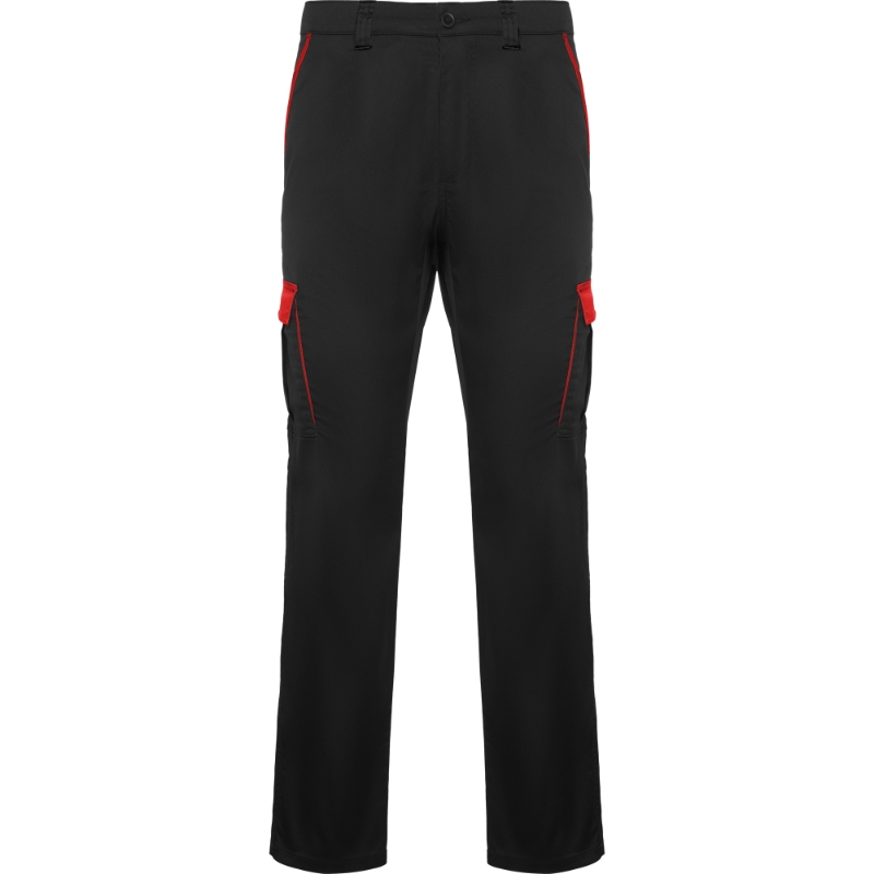  PANTALON TERGAL NEGRO/ROJO MULTIB (ROLY