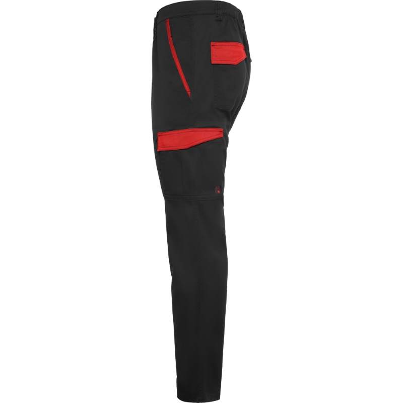 PANTALON TERGAL NEGRO/ROJO MULTIB T-56 (