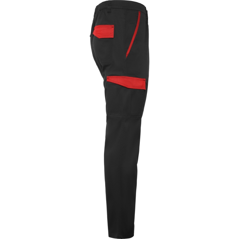 PANTALON TERGAL NEGRO/ROJO MULTIB T-56 (