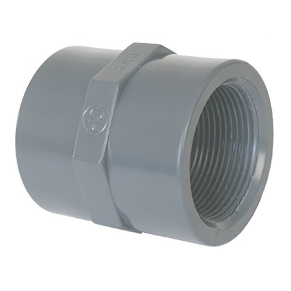 MANGUITO DOBLE ROSCA PVC 3/4"