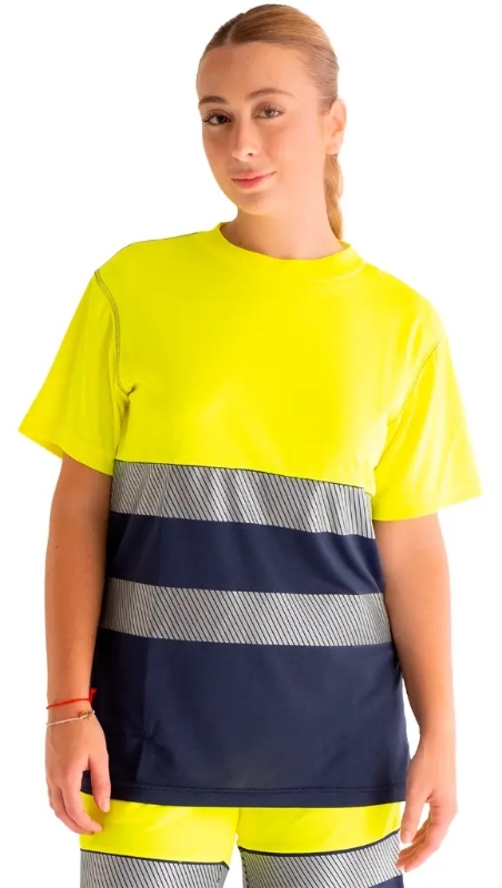 CAMISETA 100%POL.AV AM/MARINO M/C T-4XL 