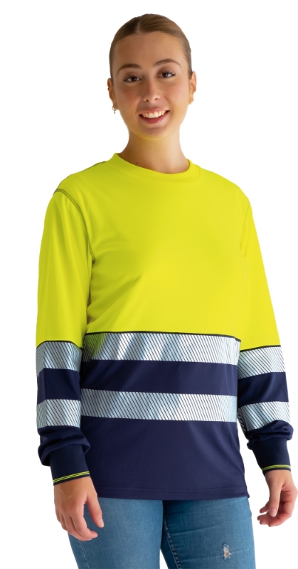 CAMISETA 100%POL.AV AM/MARINO M/L T-4XL 