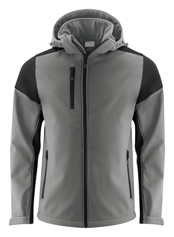 CHAQUETA SOFTSHELL GRIS/NEGRO T-4XL (226
