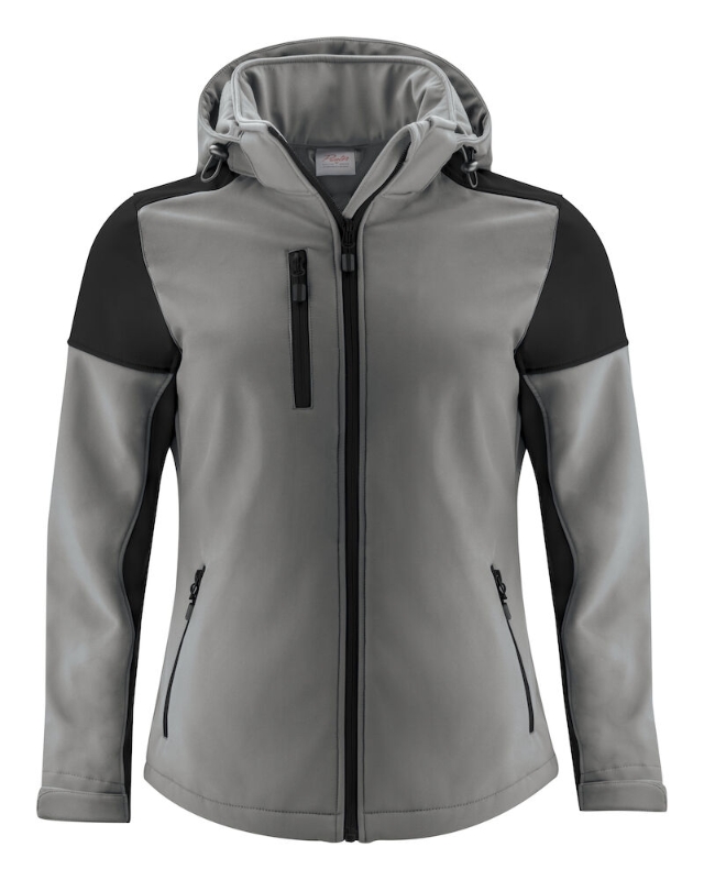 CHAQUETA SOFTSHELL GRIS/NEGRO MUJER T-M 