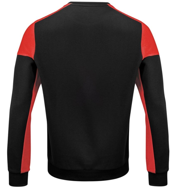 SUDADERA 50%ALG 50%POL C/RED NEGRO/ROJO 