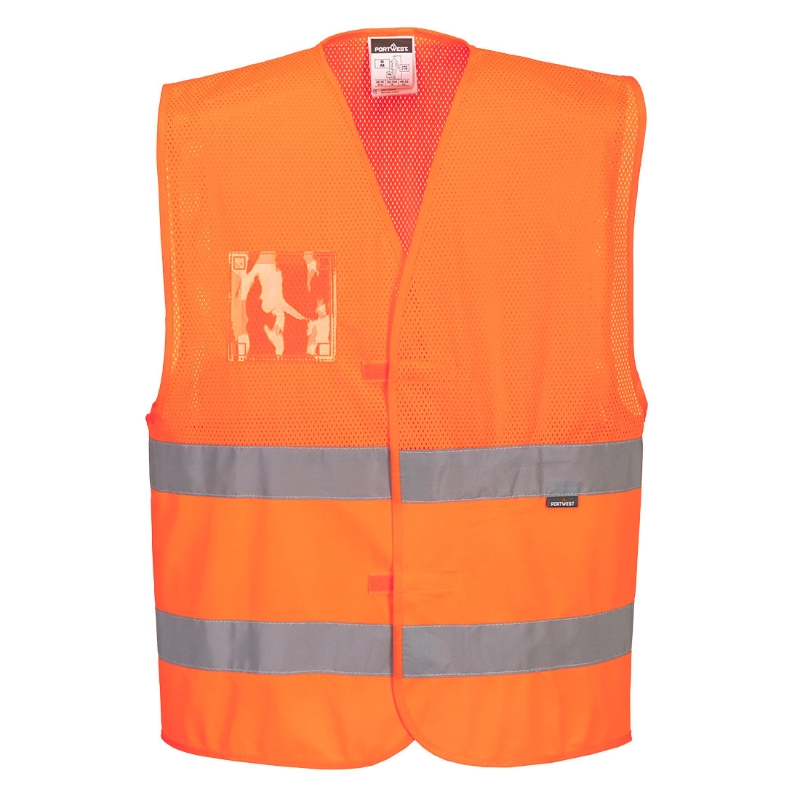          CHALECO AV FINO NARANJA VELCRO 