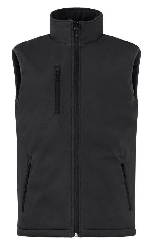 CHALECO SOFTSHELL ACOLCHADO PADDED NEGRO