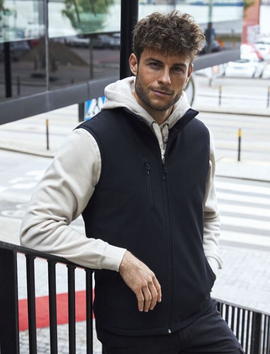 CHALECO SOFTSHELL ACOLCHADO PADDED NEGRO