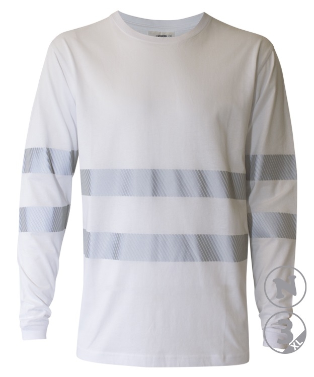 CAMISETA M/L ALGODON BLANCO REFLEX T-4XL