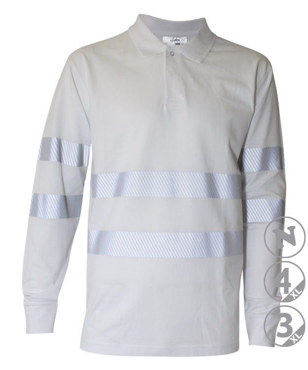 POLO M/L ALGODON BLANCO REFLEX T-4XL (18