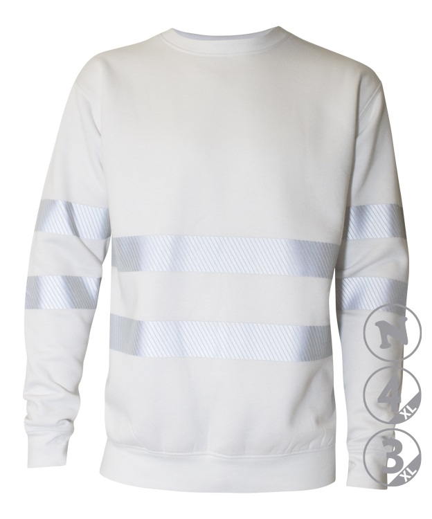 SUDADERA CUELLO REDONDO BLANCO REFLEX T-